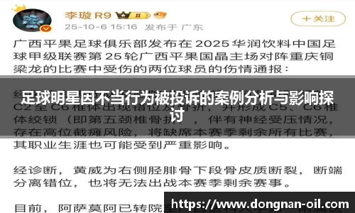 足球明星因不当行为被投诉的案例分析与影响探讨